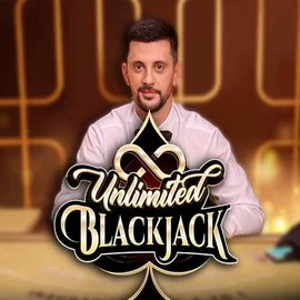 Unlimited Blackjack logo by Ezugi at WinRolla Casino